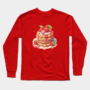 Strawberry Pancakes Long Sleeve T-Shirt